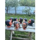 Одним лотом для облегчения поиска  8 ОРИГИНАЛЬНЫХ шлемов немецких пилотов как довоенного так и военного  времени-цена  только по одному шлему с круглыми очками!