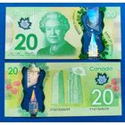 Канада, 20 долларов 2012 г., P-108b (FZ, полимер, королева Елизавета II), UNC