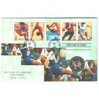 США 1/2 доллара 1996 года. Футбол (СОККЕР). Монета в специальном письме. ПРУФ. РЕДКАЯ!