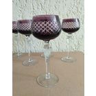 Фужеры (набор 6 штук) марганцевая Сетка, хрусталь. Нахманн, Германия