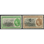 Теркс и Кайкос 1955 ** Корабль, Птицы Фламинго, 2 марки