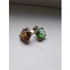 Запонки серебряные 875 звезда