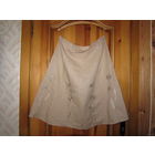 Юбка трапецией (лён-хлопок), р.50. Как новая!