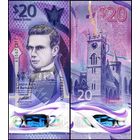 Барбадос 20 долларов образца 2024 года UNC p83 2024(2) серия К