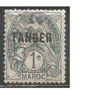 Французская почта в Танжере. Аллегория. Знания. Надпечатка на Франции. 1918г. Mi#1.