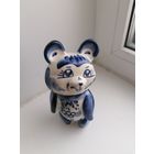 Статуэтка Олимпийский мишка, Гжель, торги с Рубля