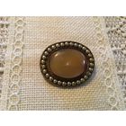 Брошь Старинная Нат камень Латунь Германия до 50-х