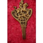 Вешалка - крючок латунный     ( 6 х 11 см )