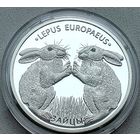 1 oz.  Зайцы 2014г.  31,1г  999пр.