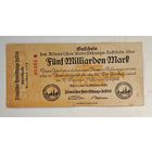 5 МИЛЛИАРДОВ марок 1923 год Германия
