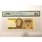 Польша 500 злотых 1982 год PMG 64 UNC