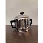 Винтажная мельхиоровая сахарница с бакелитовыми ручками , Кольчугинский завод цветных металлов СССР 1970-1990 гг .