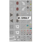 Декали для модели самолёта - высота цифр 8 - 12мм.