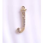 Лот С 1 РУБЛЯ! много лотов! Подвеска-кулон Буква латинская "J" с фианитами, серебро 925