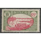 Французский Нигер. Лодка на реке Нигер. 1926г. Mi#43.