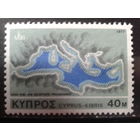 Кипр 1977 Карта Кипра**