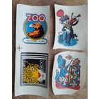 Переводные (сдвижные) картинки. Животные. 1985 г. Киев. 4 шт. Цена за 1.