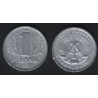 Германия ГДР _km8.2 1 пфенниг 1984 год (_брак(p0(3(2 без чеканного блеска