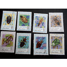 Вьетнам 1982 г. Жуки. Фауна Насекомые. полная серия из 8 марок #0008-Ф1