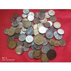 Иностранные монеты,всякие,70 штук, без Минимальной цены