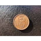 ЮАР.5 центов.2004. С 20 копеек. Распродажа коллекции. Смотрите другие лоты.