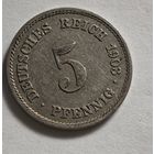 1903 год Германия 5 пфеннигов