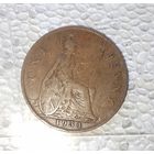 1 пенни 1934 года Великобритания. Король Георг 5. Красивая родная патина!