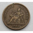 Франция. 1 франк 1924 года.