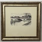 Витковский Г.А "Мост праз Свіслач", литография.р.24х25 см.