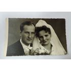 Фото свадебное 60-е годы. Czestochowo. Польша. Размер 8.3-13.3 см.