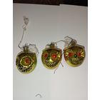 Елочные, новогодние игрушки СССР "Набор сов"