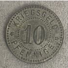 Монета 10 пфеннигов 1917 год. Зиген. Веймарская республика.