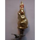 Елочная игрушка ссср заяц серая шейка