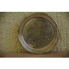 Ваза , тарелка, латунь  с серебрением   11 см