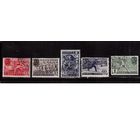 СССР-1940, (Заг.648А-652А)  гаш. , Спорт, все марки перф. греб.