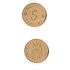 5 сантимов Латвия 2007 год