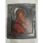 Икона Владимирской Богородицы, 1838 год, серебряный оклад