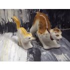 Статуэтки фарфоровые рысь.