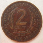 Восточные Карибы 2 цента 1955 г. Цена за 1 шт.
