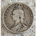 Монета Великобритания 1/2 кроны 1892 год. Королева Виктория. Серебро.