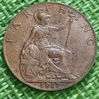 Великобритания 1 фартинг 1917 г Георг V