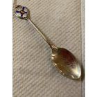 Серебряная кофейная ложечка в эмалях, 9 г.