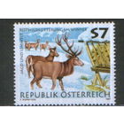 Полная серия из 1 марки 1997г. Австрия "Охота и окружающая среда. Красные олени" MNH