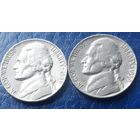 5 центов  1959 Р  D США Джеферсон 2 монеты
