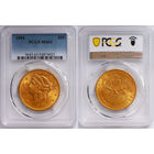 20 долларов 1904 г. Двойной орел. США. PCGS MS 63. Золото. KM# 74.3