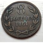 Гернси 8 дублей, 1864  1-9-8