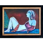 Акулов В.И. "Ню", холст, масло. Размер 50х70 см.