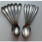 Ложка Столовая мельхиор МНЦ. СССР/ Ложка Столовая мельхиор Alekto Ms Германия. Одним лотом 2 комплекта по 6 шт. С рубля