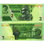 Зимбабве 2 доллара 2019 год UNC