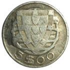 Португалия 5 эскудо, 1934 (серебро)